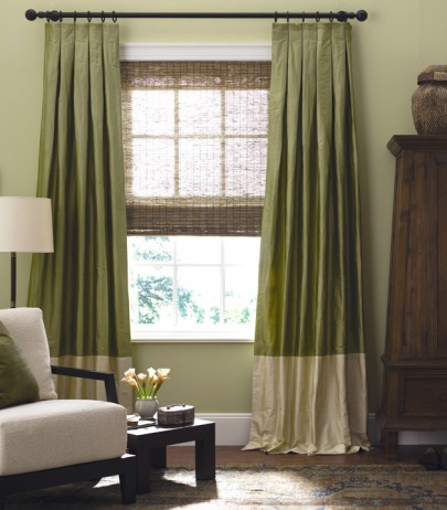 Silk Dupioni Drapery Traditional Style at The Shade Store