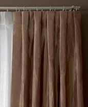 inverted pleat drapery