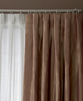inverted pleat drapery