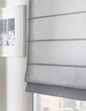 roman shades and drapery