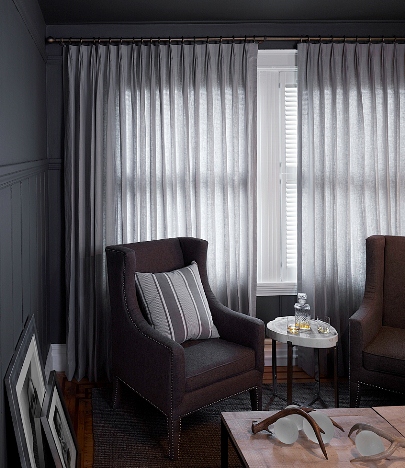 drapery-in-living-room drapery in living room, for Rue Magazine