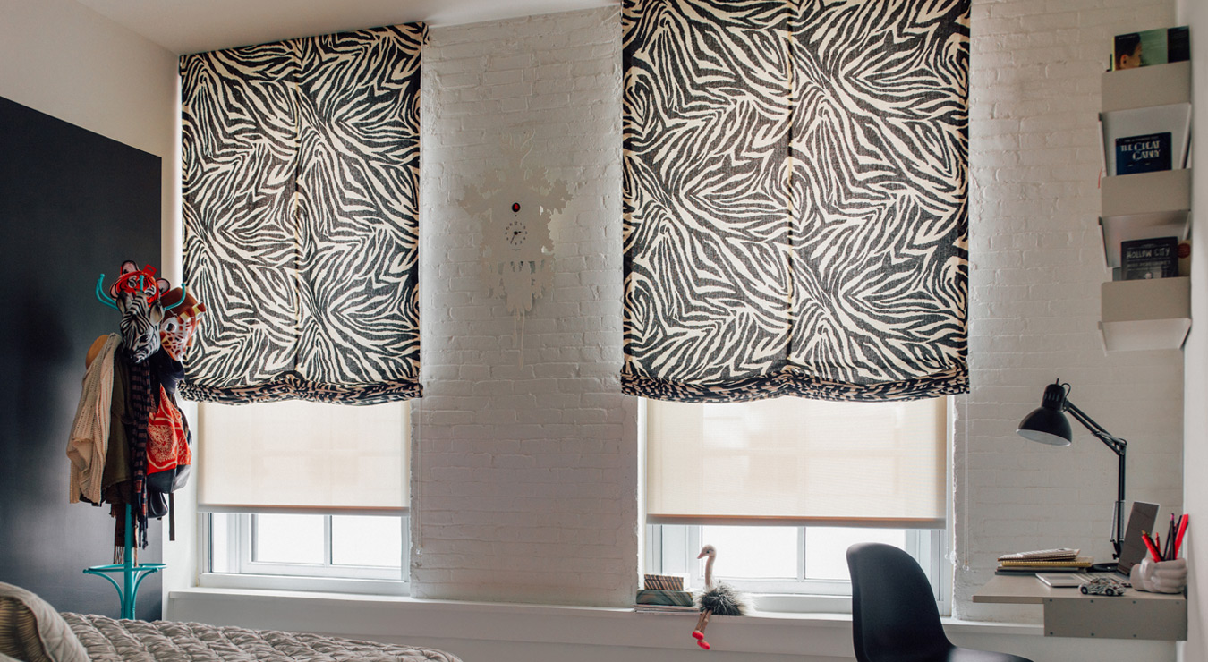 relaxed roman shades