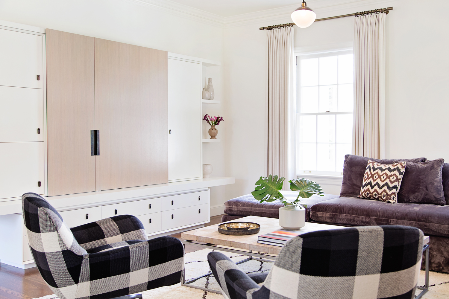 rooprang interiors modern living room the shade store