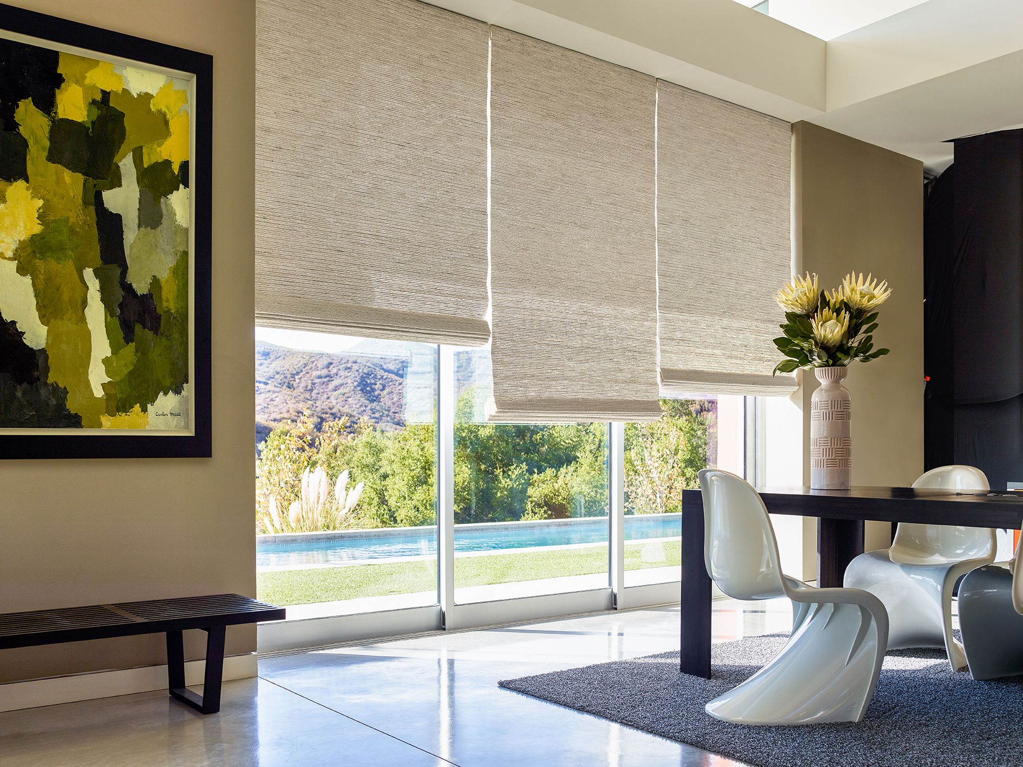 cordless woven wood shades