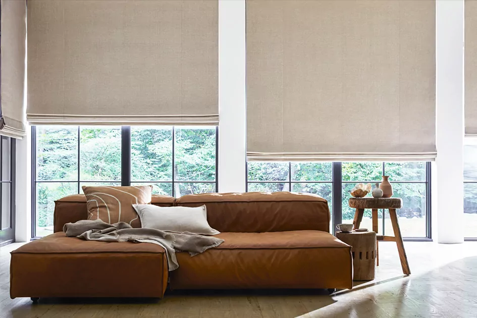 Roman Shades - Herringbone - Toast