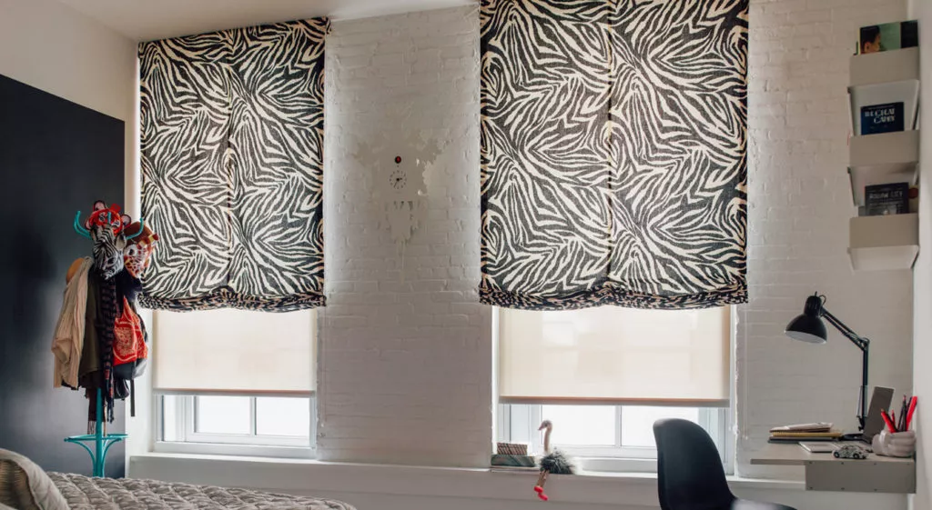 relaxed roman shades