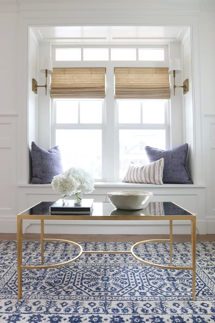 Woven Wood Shades window seat Studio McGee the shade store