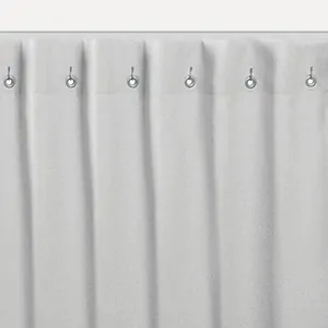 One of the types of drapes is Cubicle Drapery which features small grommets a few inches from the top