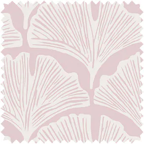 A swatch of The Novogratz Feather Palm in Dusty Rose features a gingko leaf design on a pink background