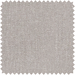 A drapery swatch made of Heathered Linen in Smoke features a warm, medium grey tone with texture to be used for grey curtains