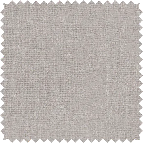 A drapery swatch made of Heathered Linen in Smoke features a warm, medium grey tone with texture to be used for grey curtains