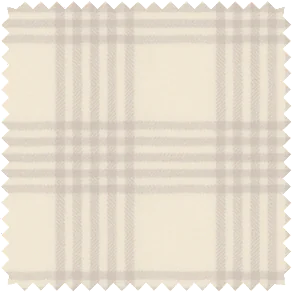 A material swatch made of Holland & Sherry, Emerson in Shea, has light pinkish stripes over a creamy background