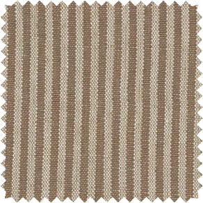 A swatch of Nate Berkus Surrey Stripe in Morel and Natural shows a pinstripe inspired by men's suits