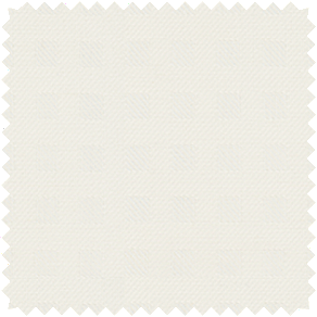 A close-up shot of a material swatch for plaid curtains in Osprey Check in Cloud, with a warm ivory check design