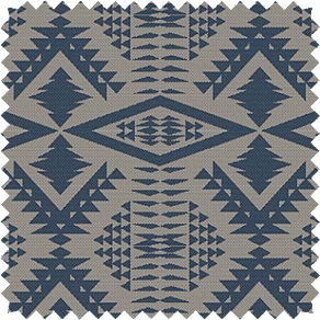 A swatch of Diamond River Tonal in Indigo is part of the Pendleton by Sunbrella Collection and is used for Pendleton curtains