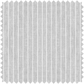 A drapery swatch made of Windsor Stripe in Light Grey features a pinstripe pattern for grey curtains with visual interest
