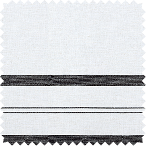 A swatch of Shoreham Stripe fabric in Jet.