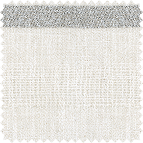 A swatch of Lily fabric in Silver from the Victoria Hagan collection.