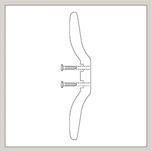 An illustration shows the cord clean mechanism and the screws used to secure it to the wall or frame next to your blinds