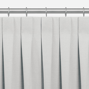 One of the types of drapes is Inverted Pleat Drapery which features flat crisp pleats for a formal look