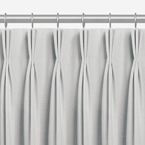 Pinch Pleat Drapery has three-finger pleats ideal for traditional living room curtain ideas