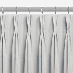One of the types of drapes is Pinch Pleat Drapery which features three-finger pleats pinched 4 inches from the top