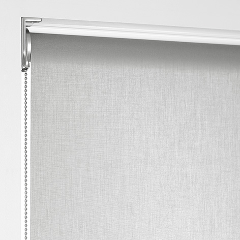 A product image of reverse roll shades where the material falls off the front of the tube, ideal for reverse roll roller shades