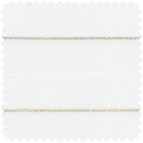A swatch of Martyn Lawrence Bullard's Sahara Stripe in Desert shows a barre stripe design for striped Roman Shades
