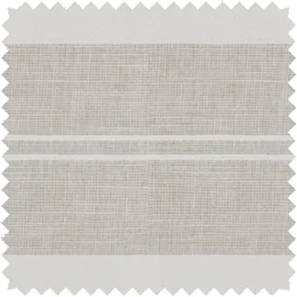 A swatch of Shoreham Stripe in Oatmeal for Roman Shades and Drapery shows a sandy color with east-west stripes