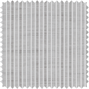 A swatch of Victoria Hagan's Casa Stripe in Mica shows a balanced stripe design for striped Roman Shades