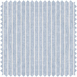 A swatch of Window Stripe in Vista for Roman Shades and Drapery features pinstripes perfect for coastal window treatments