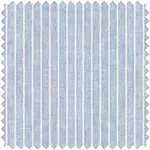 A swatch of Window Stripe in Vista for Roman Shades and Drapery features pinstripes perfect for coastal window treatments