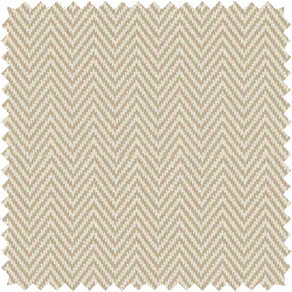 A swatch of Baldwin material in Khaki shows a light chevron pattern in neutral tones ideal for farmhouse window treatments