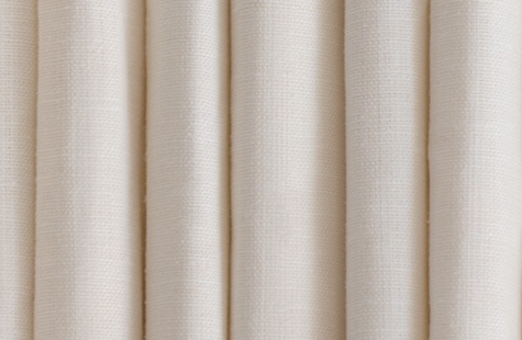 Luxe Linen fabric in Oyster features tight folds and offers a plush, soft look for linen Roman Shades