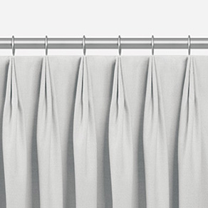 Tailored Pleat Drapery has three-finger pleats pinched at the top ideal for contemporary living room curtain ideas