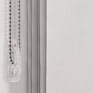 A product image of Vertical Blinds with a continuous loop control system shows the tension device and chain