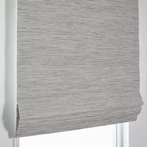 Waterfall Woven Wood Shades feature a flat, crisp fold when the material is raised for a clean look