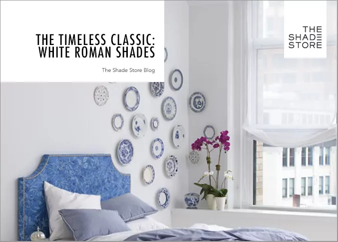 white roman shades